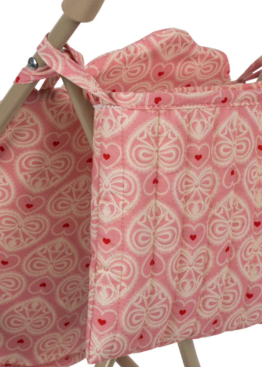 KONGES SLØJD - Poussette Canne Pour Poupée - Rose Dentelle