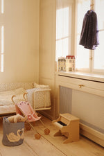 KONGES SLØJD - Poussette De Poupée - Carreaux Rose Poudre