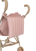 KONGES SLØJD - Poussette De Poupée - Carreaux Rose Poudre
