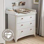 LEANDER - Commode 3 Tiroirs Classic, Blanc