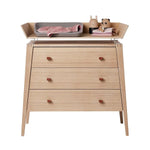 LEANDER - Commode 3 Tiroirs Linea, Chêne