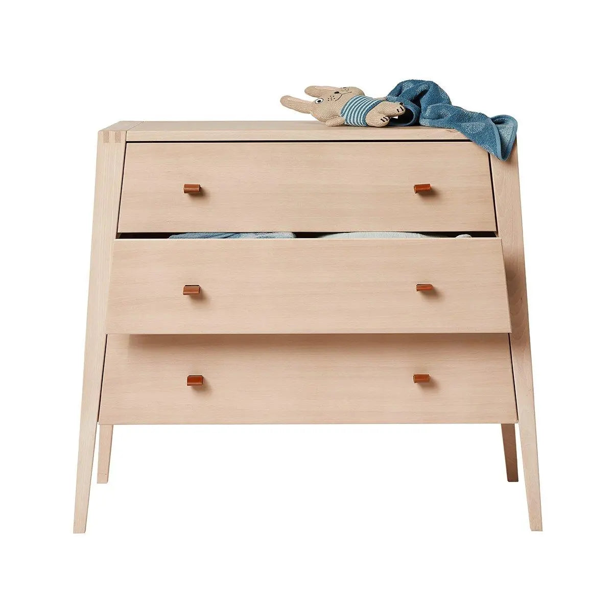 LEANDER - Commode 3 Tiroirs Linea, Hêtre