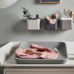 LEANDER - Commode 3 Tiroirs Luna™, Blanc/chêne