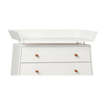 LEANDER - Commode 3 Tiroirs Luna™, Blanc/chêne