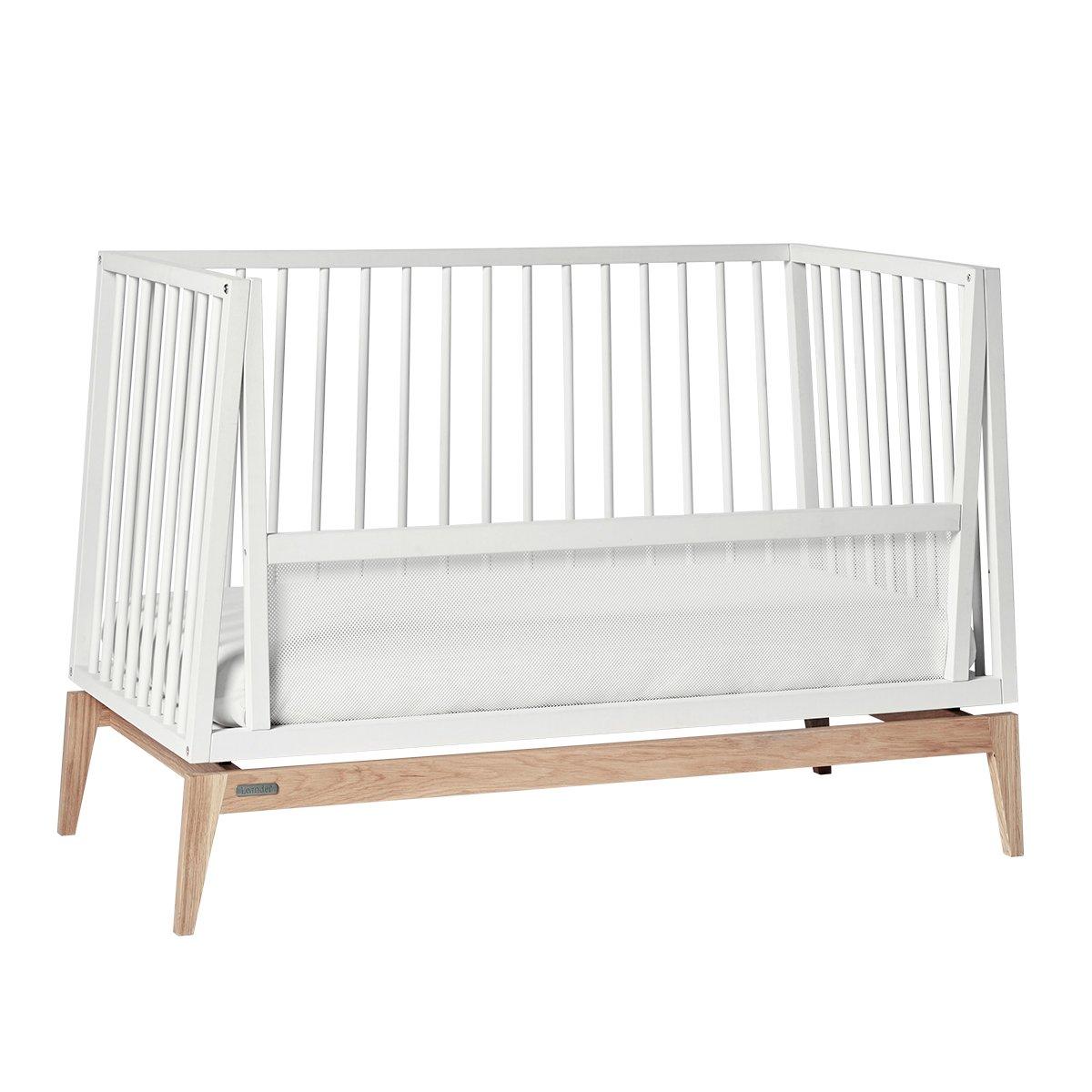 LEANDER - Lit Bébé Luna, 120cm, Blanc/chêne