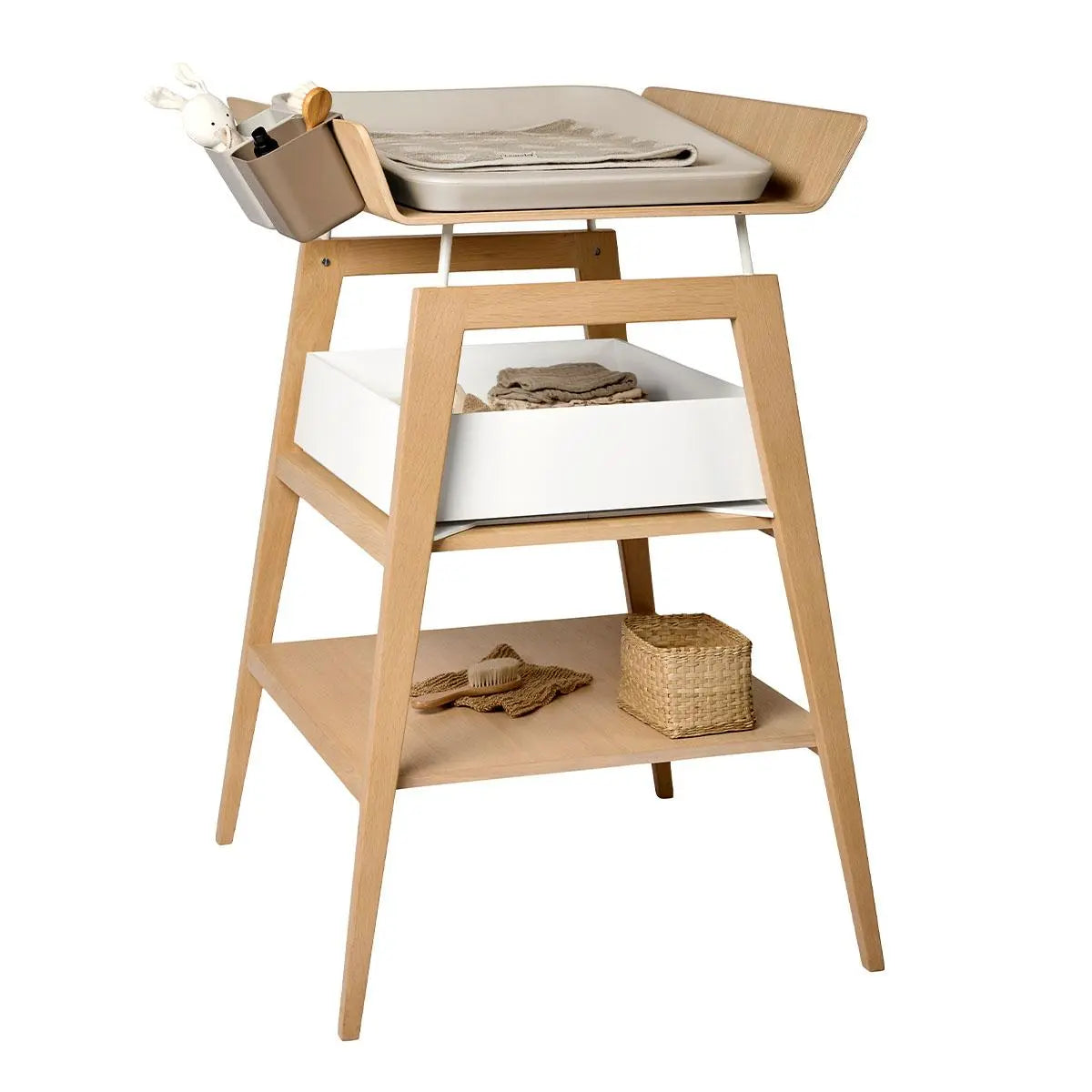 LEANDER - Table À Langer Linea Avec Matelas, Chêne