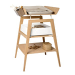 LEANDER - Table À Langer Linea Avec Matelas, Chêne
