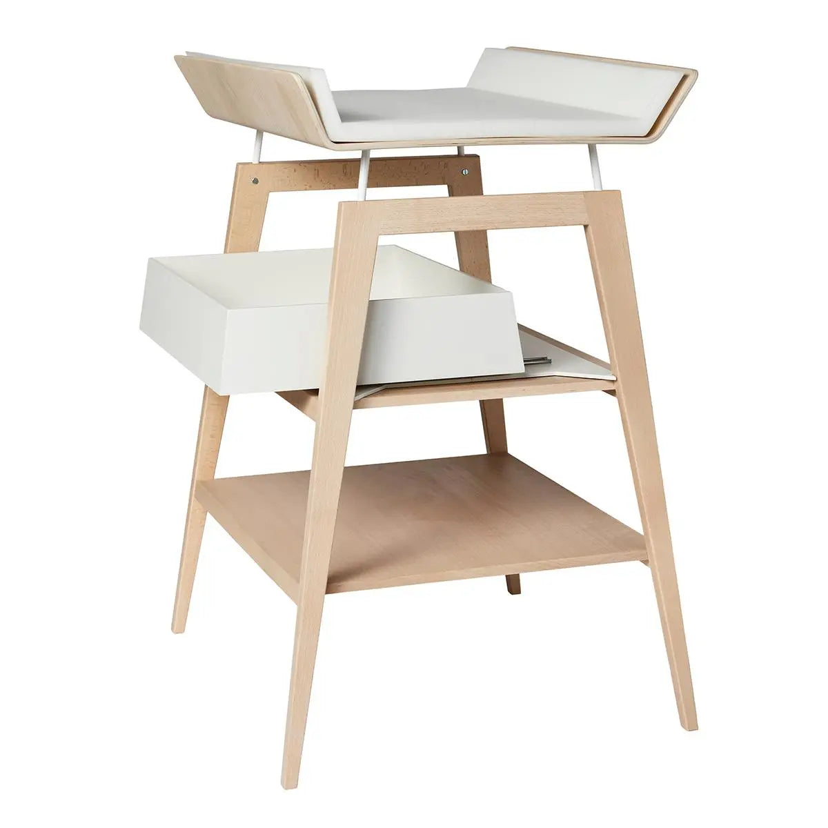 LEANDER - Table À Langer Linea Avec Matelas, Hêtre