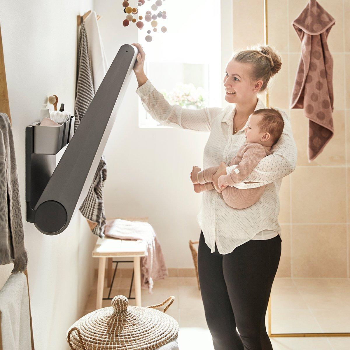 Leander Change Table LEANDER | Leander Wally™ wall-mounted changing table, Cappuccino – Les ...