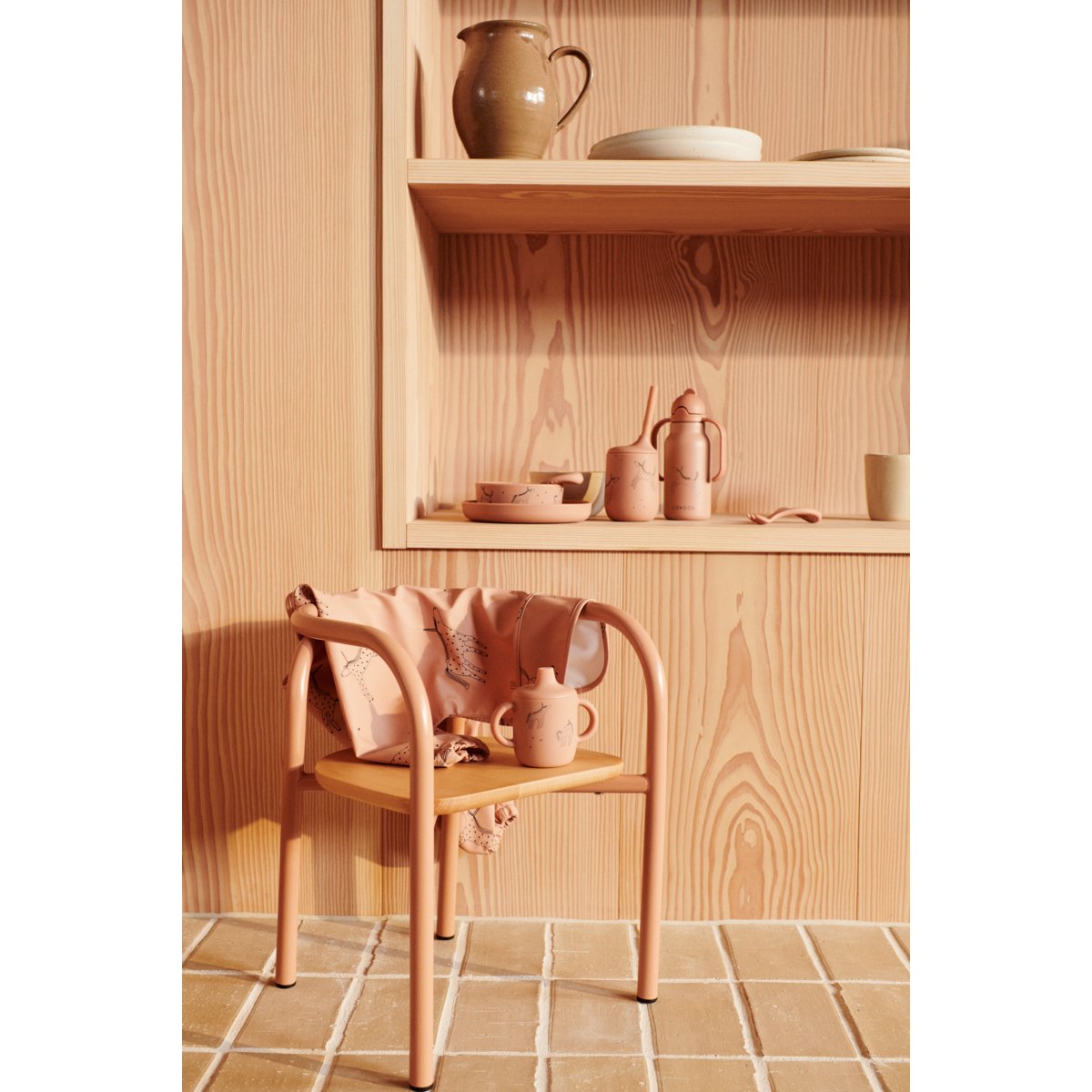 LIEWOOD - Bavoir Cape Imprimé Merle - Licorne / Tuscany Rose