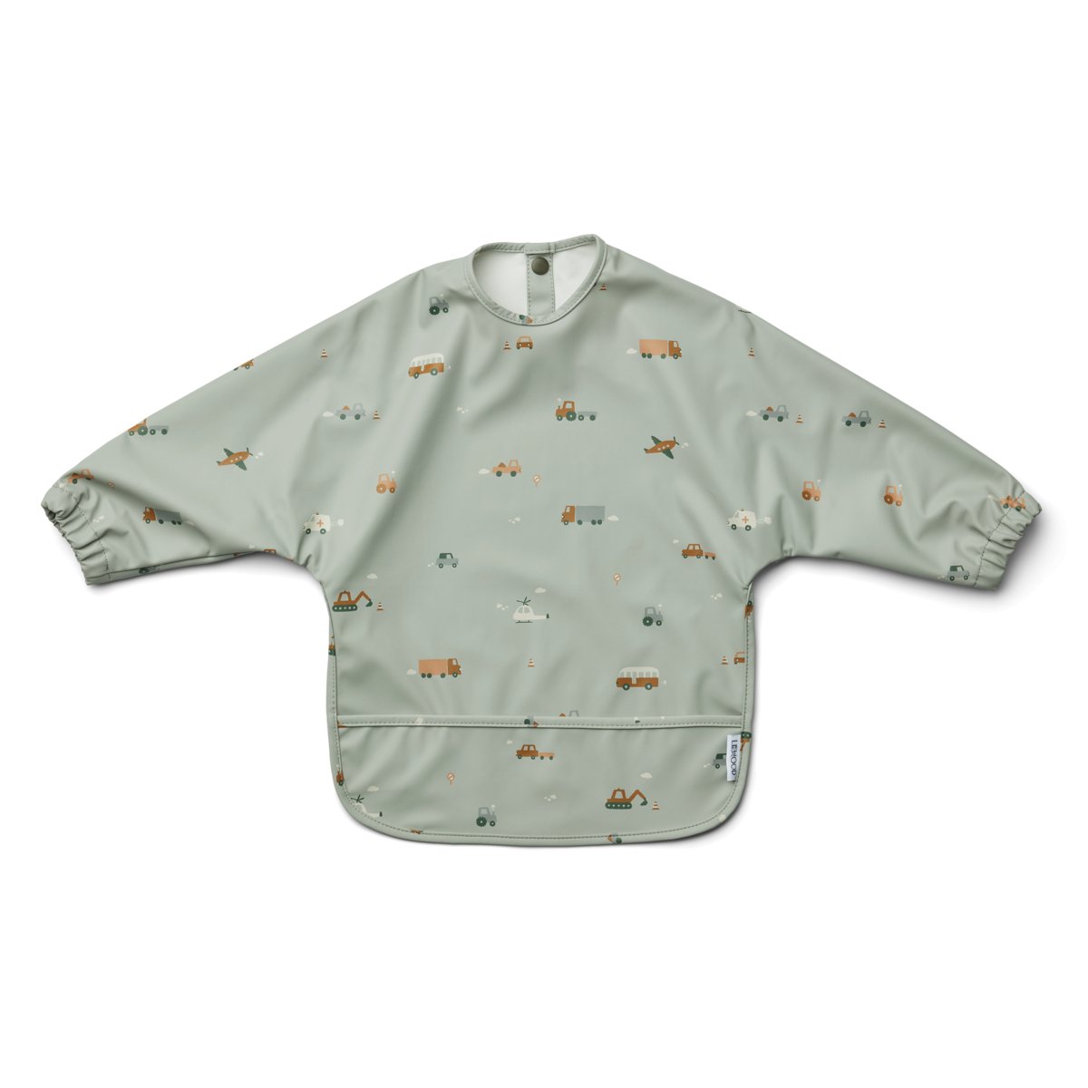 LIEWOOD - Bavoir Cape Imprimé Merle - Vehicles Dove Blue Mix