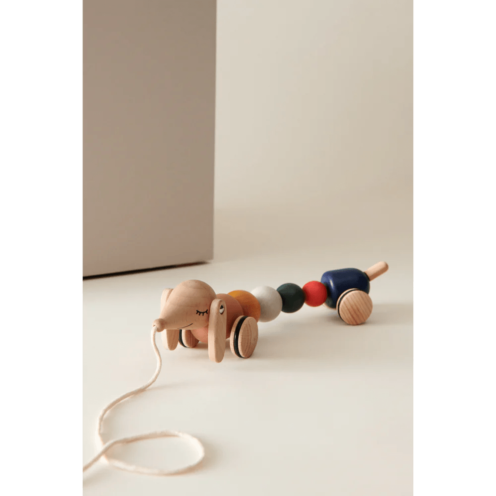 LIEWOOD - Jouet À Tirer Barthes - Golden Caramel Multi Mix