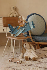 LITTLE LIGHTS-Veilleuse Little Lights - Avion avec Ours Pilote | Denim
