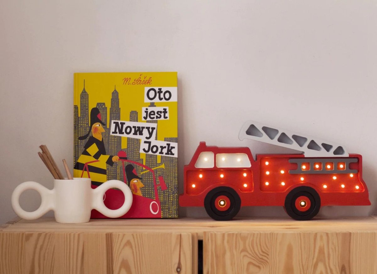 LITTLE LIGHTS-Veilleuse Little Lights - Camion de Pompiers | Rouge
