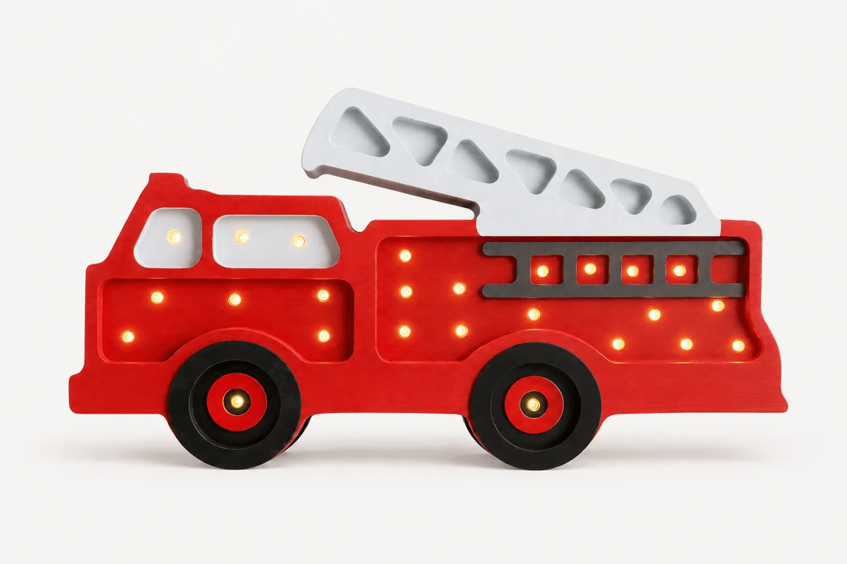 LITTLE LIGHTS-Veilleuse Little Lights - Camion de Pompiers | Rouge