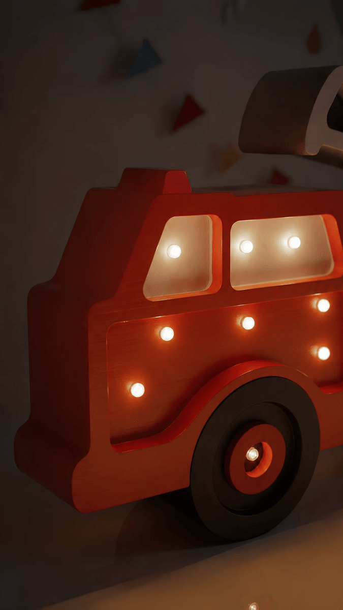 LITTLE LIGHTS-Veilleuse Little Lights - Camion de Pompiers | Rouge