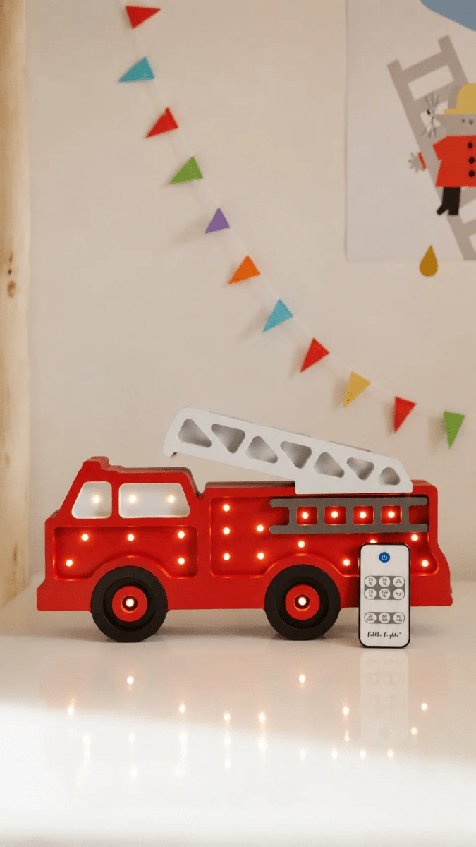 LITTLE LIGHTS-Veilleuse Little Lights - Camion de Pompiers | Rouge