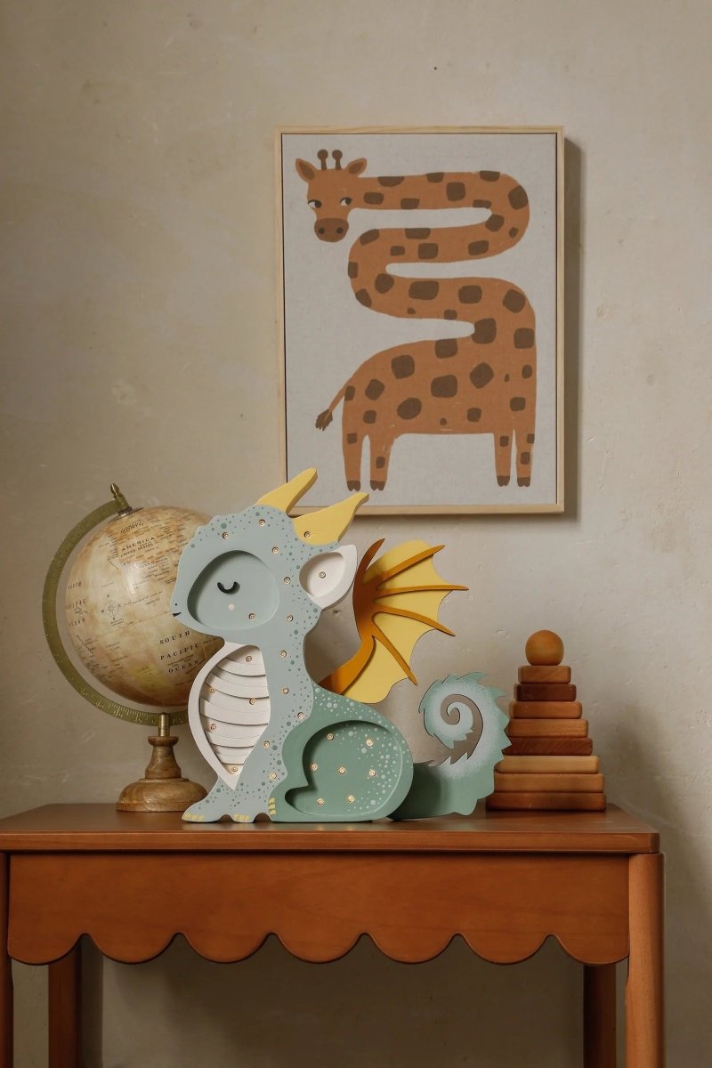 LITTLE LIGHTS-Veilleuse Little Lights - Dragon | Vert Chasseur