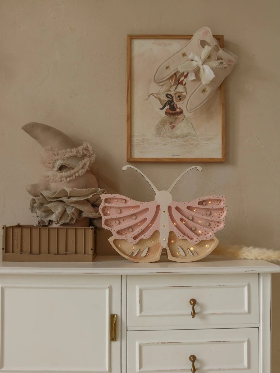 LITTLE LIGHTS-Veilleuse Little Lights - Papillon | Crème Fraise