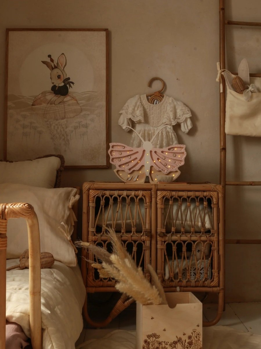 LITTLE LIGHTS-Veilleuse Little Lights - Papillon | Crème Fraise