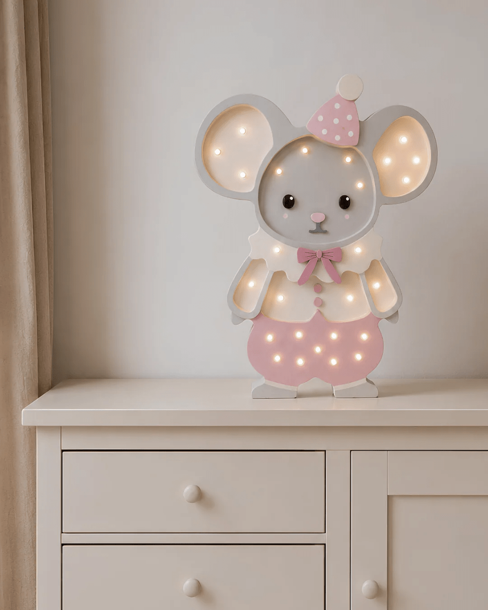 LITTLE LIGHTS-Veilleuse Little Lights - Souris | Rose