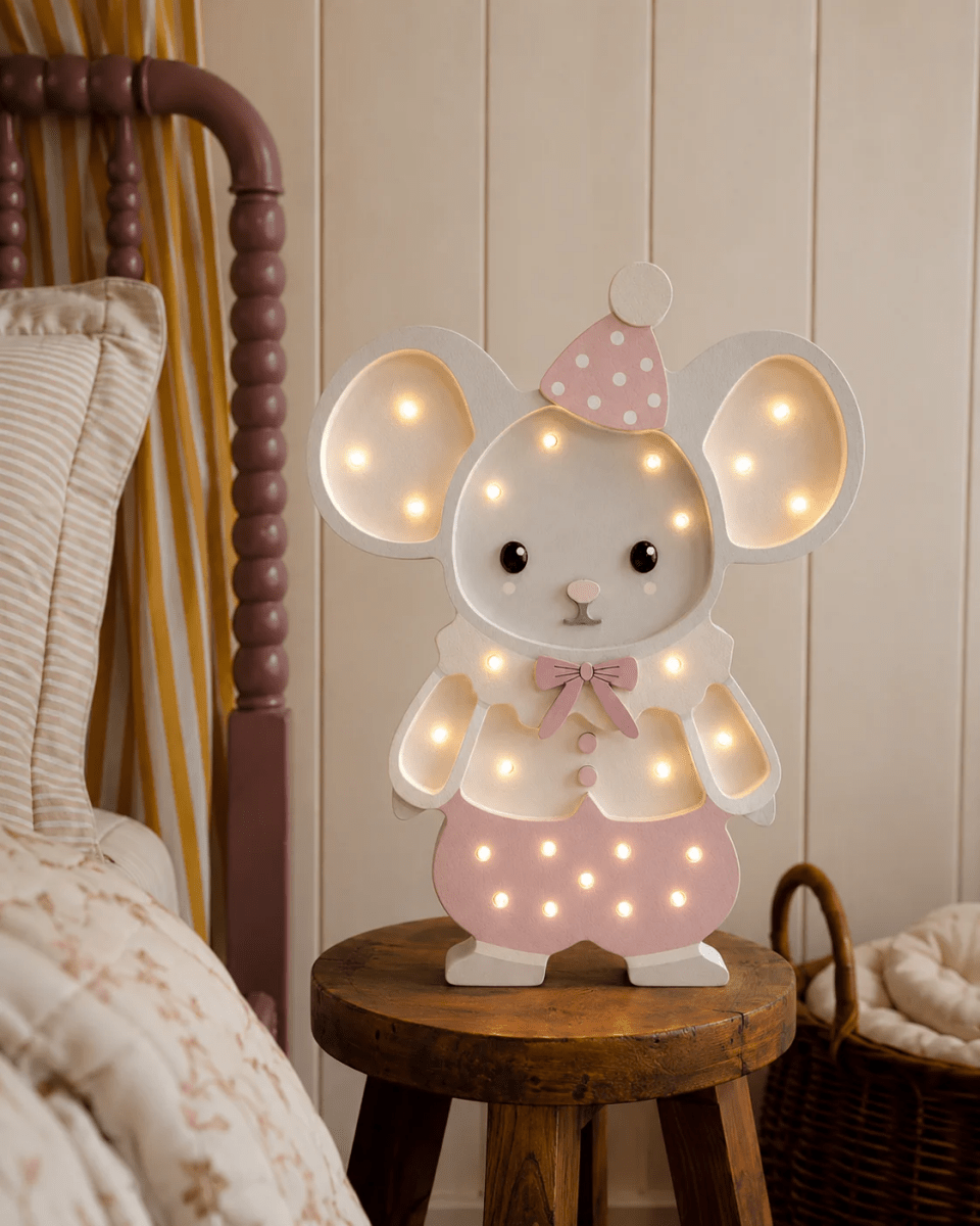 LITTLE LIGHTS-Veilleuse Little Lights - Souris | Rose