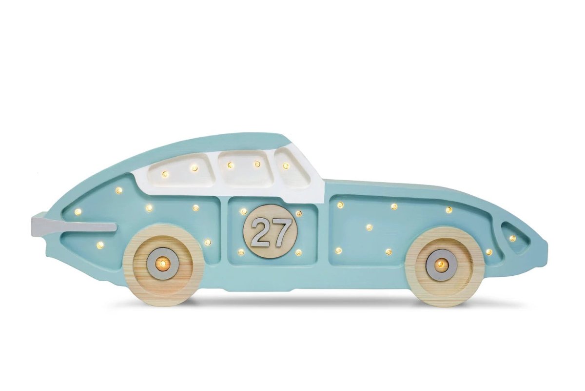 LITTLE LIGHTS-Veilleuse Little Lights - Voiture de Course | Bleu Rétro