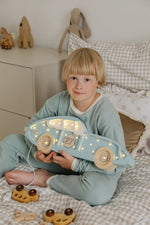 LITTLE LIGHTS-Veilleuse Little Lights - Voiture de Course | Bleu Rétro