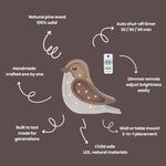 LITTLE LIGHTS-Veilleuse Mini Little Lights - Oiseau | Beige Café