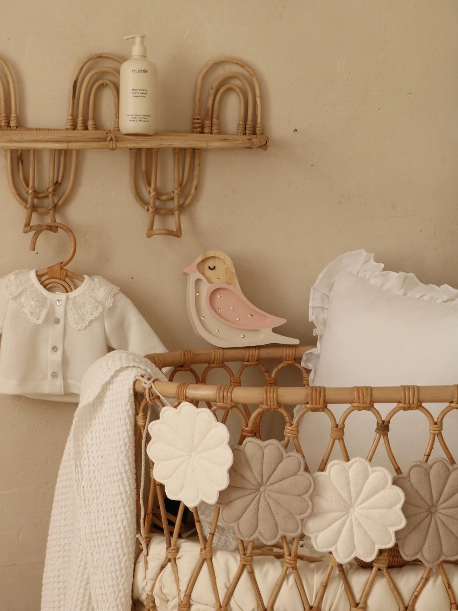 LITTLE LIGHTS-Veilleuse Mini Little Lights - Oiseau | Crème Fraise