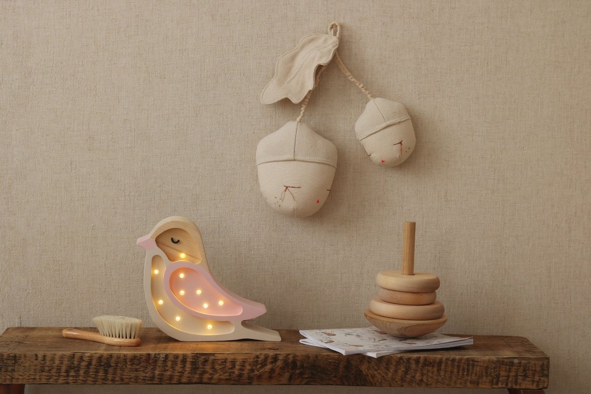 LITTLE LIGHTS-Veilleuse Mini Little Lights - Oiseau | Crème Fraise