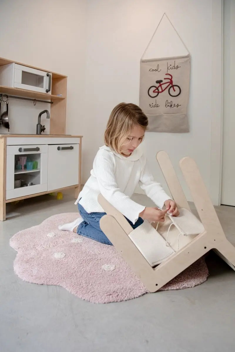 LORENA CANALS - Chaise Enfant Vintage Toile Bleue