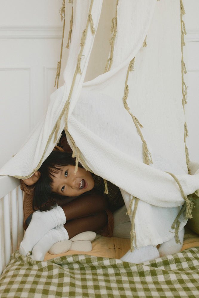 LORENA CANALS - Ciel De Lit En Crêpe Cygne Ivoire