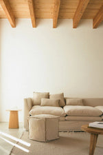 LORENA CANALS - Coussin Carré Tissé Main Beige