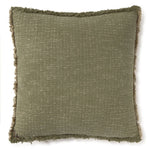 LORENA CANALS - Coussin Carré Tissé Main Kaki