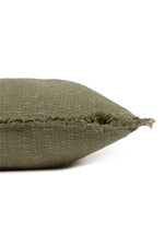 LORENA CANALS - Coussin Carré Tissé Main Kaki