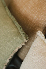 LORENA CANALS - Coussin Carré Tissé Main Kaki