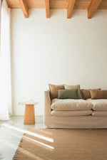 LORENA CANALS - Coussin Carré Tissé Main Ocre