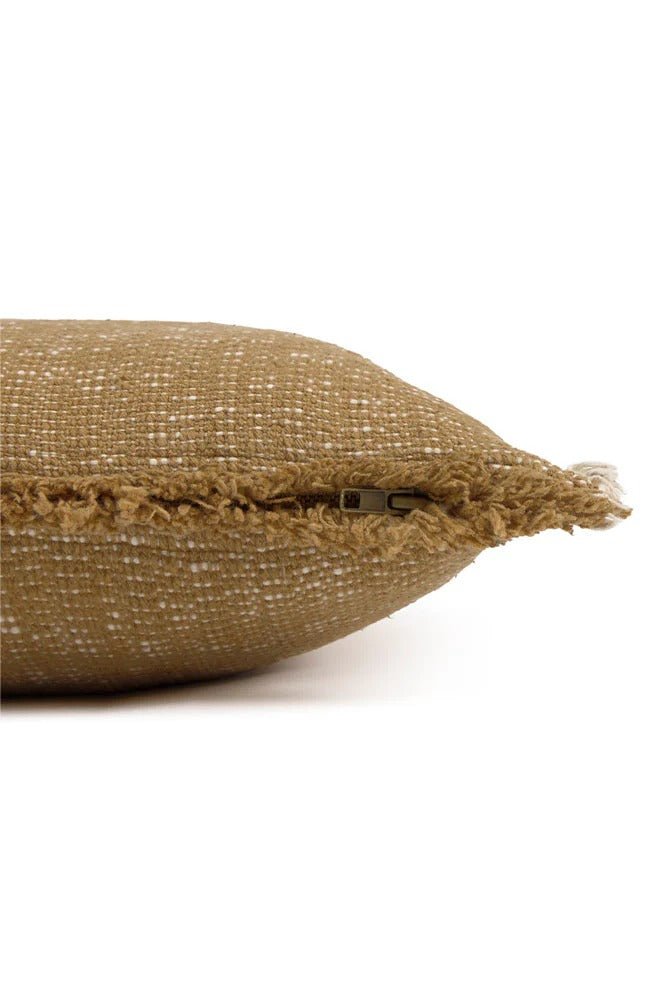 LORENA CANALS - Coussin Carré Tissé Main Ocre