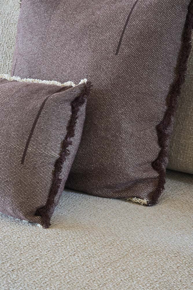 LORENA CANALS - Coussin Carré Vertical Coffebean