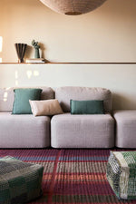 LORENA CANALS - Coussin Carré Vertical Duck Green