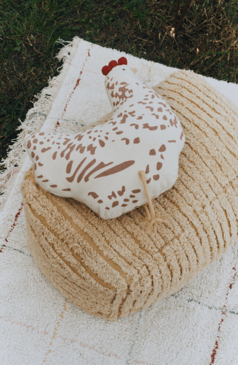 LORENA CANALS - Coussin en Forme de Poulet - Naturel