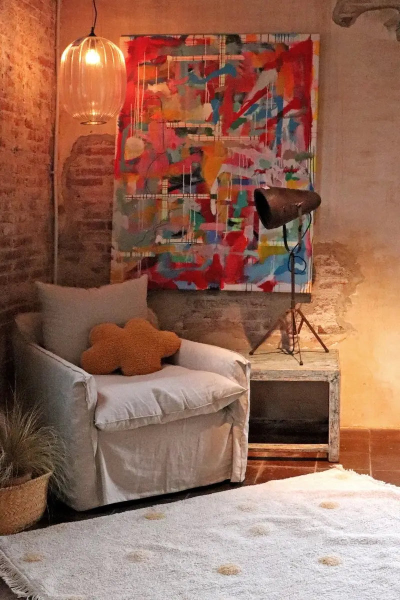 LORENA CANALS - Coussin Nuage Lavable - Jaune Moutarde