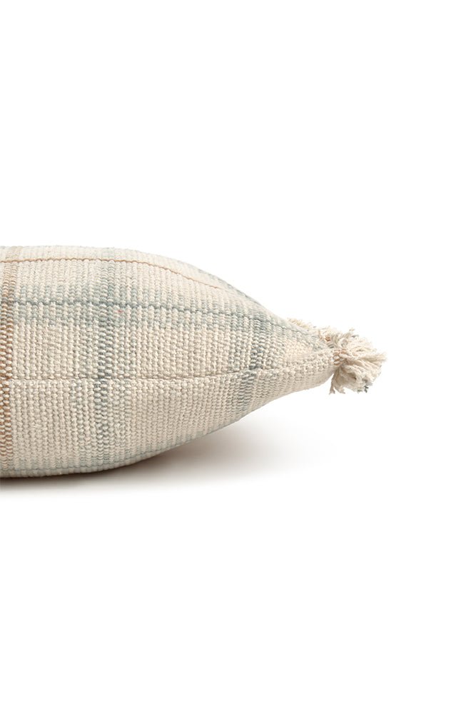 LORENA CANALS - Coussin Tissé Main Bleu Sauge