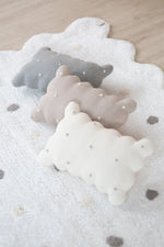 LORENA CANALS - Coussin Tricoté Biscuit Dune Blanc