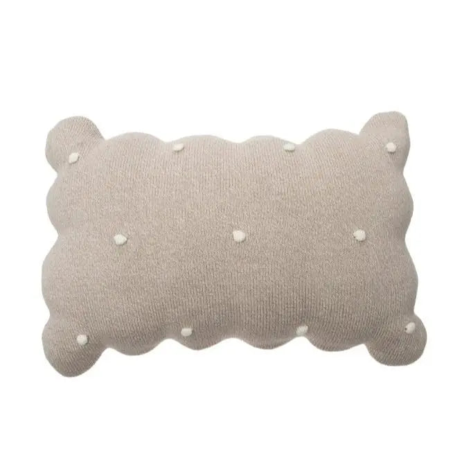 LORENA CANALS - Coussin Tricoté Biscuit Dune Blanc