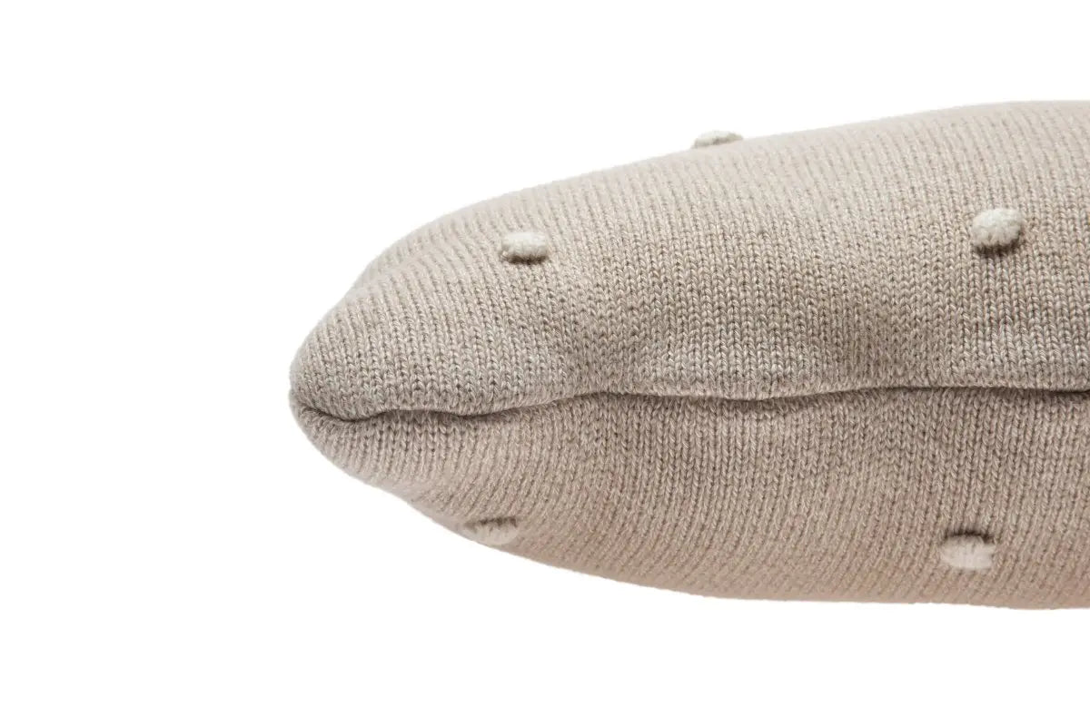 LORENA CANALS - Coussin Tricoté Biscuit Dune Blanc