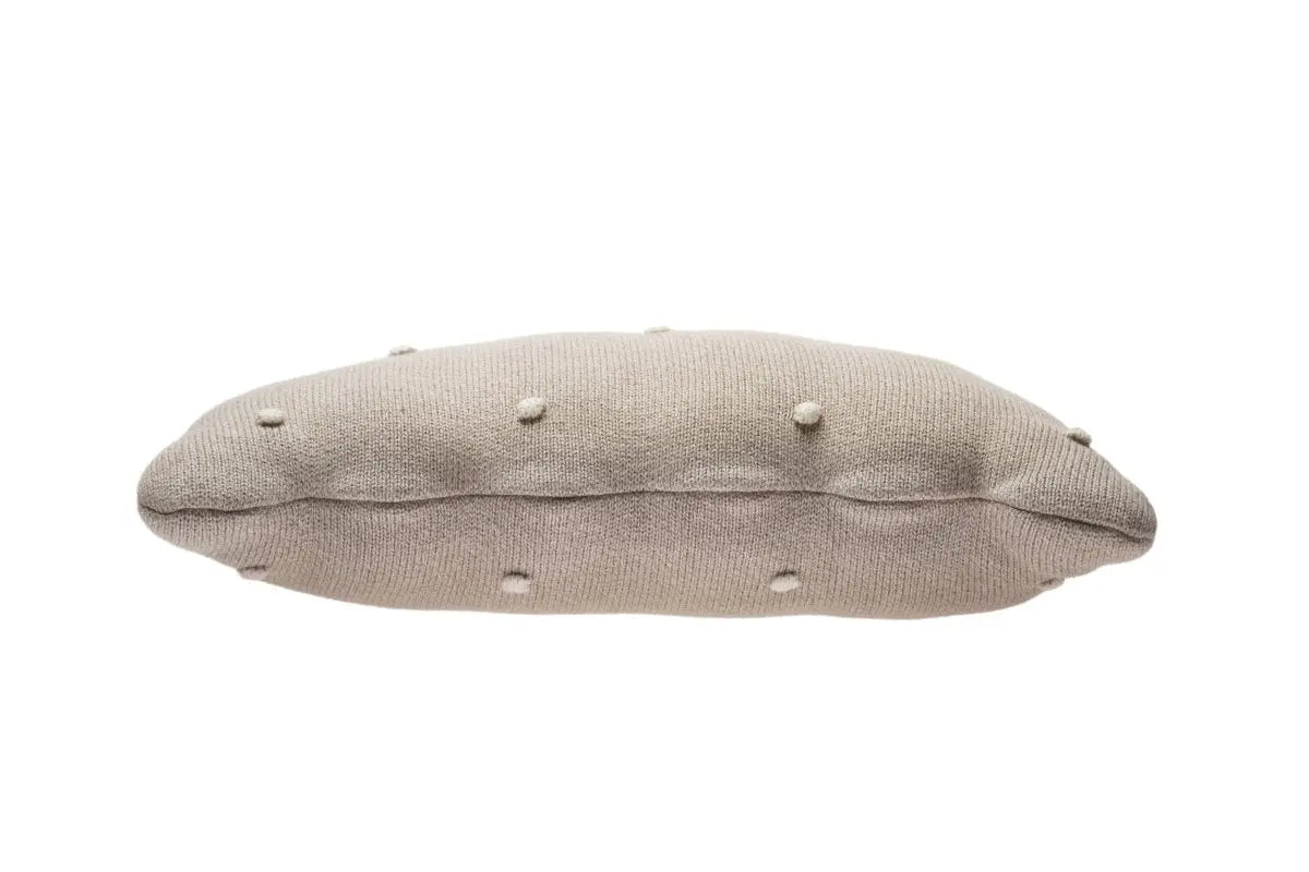 LORENA CANALS - Coussin Tricoté Biscuit Dune Blanc