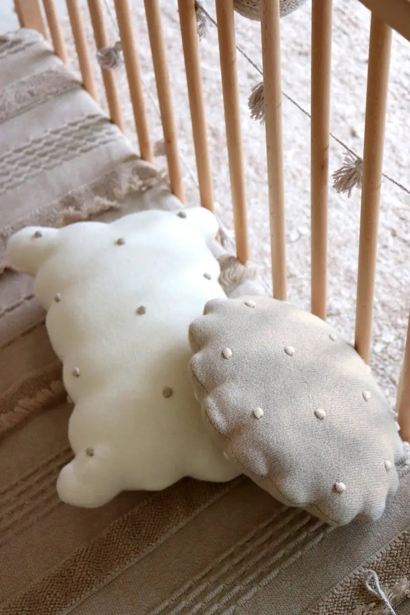 LORENA CANALS - Coussin Tricoté Biscuit Ivoire