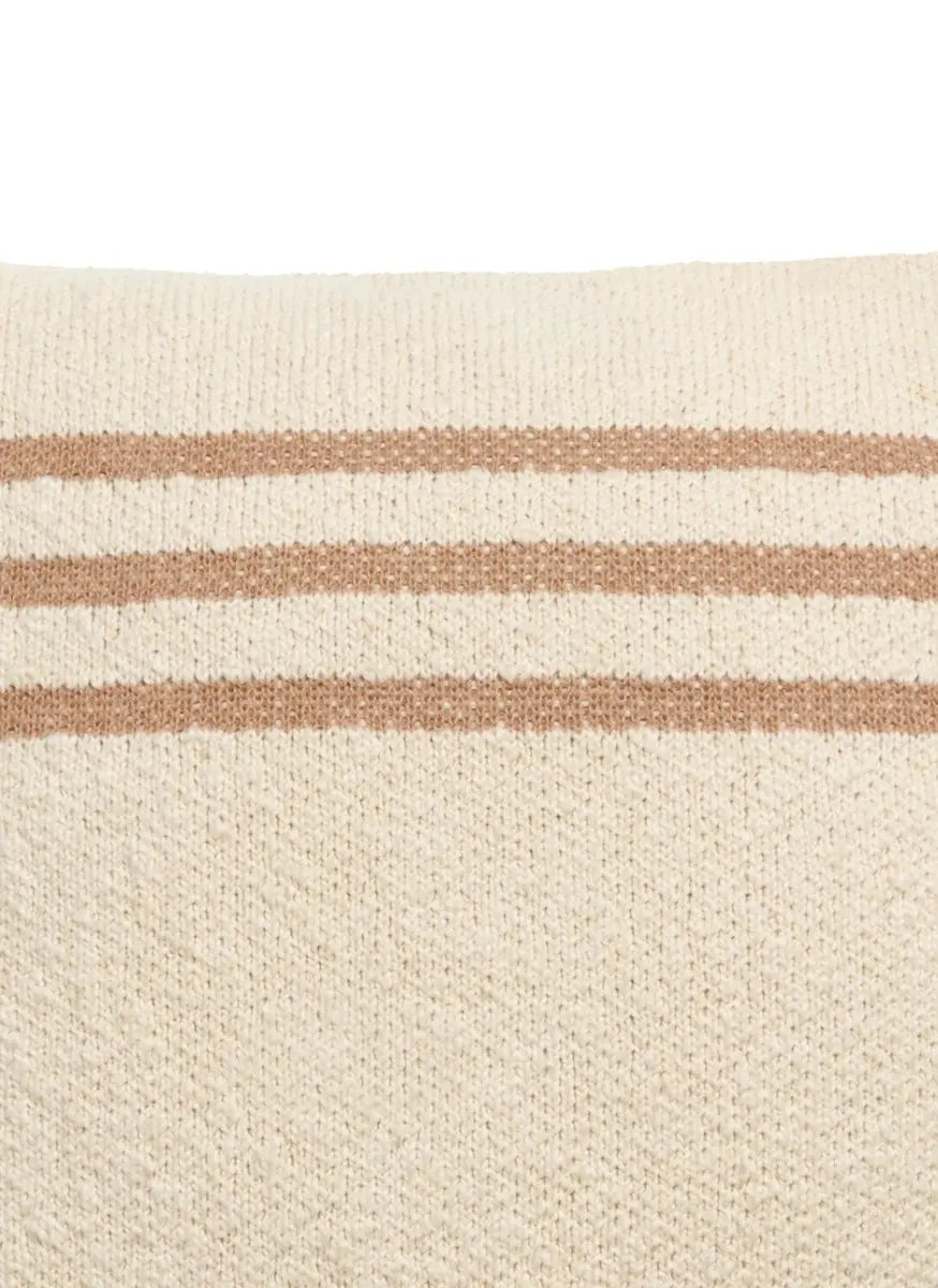 LORENA CANALS - Coussin Tricoté Duetto Powder - Naturel